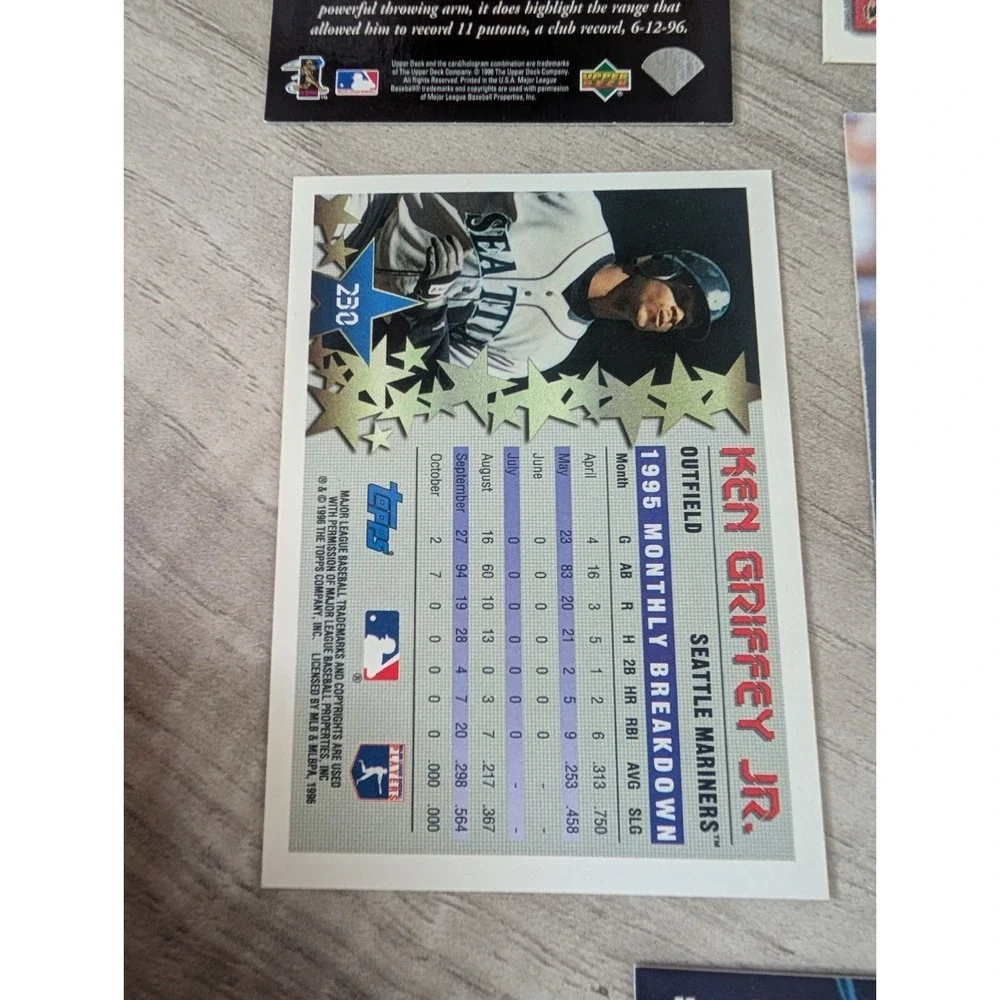 Ken Griffey Jr Lot Of 8 Baseball Trading Cards 90s Seattle Mariners MLB